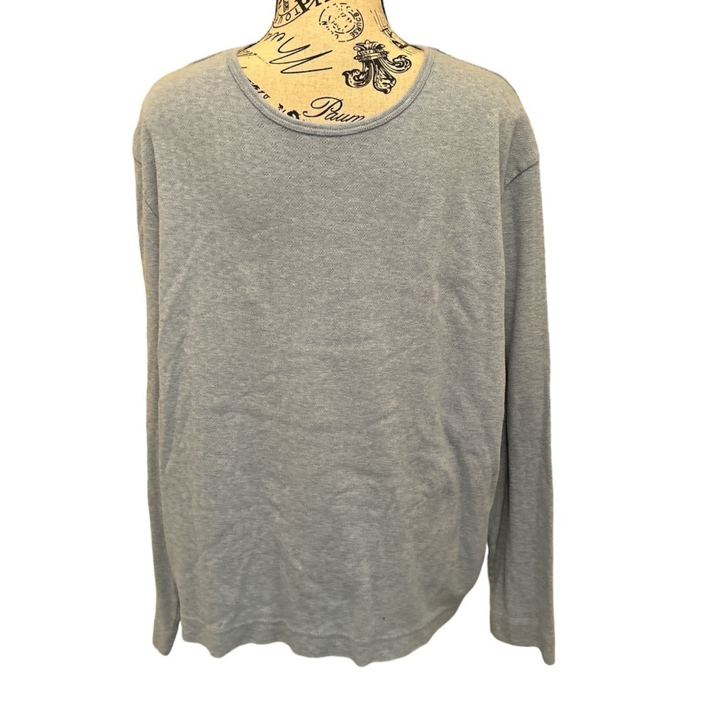 Eddie Bauer Size xx Large  light Blue Casual Cotton Womens Long Sleeve Top